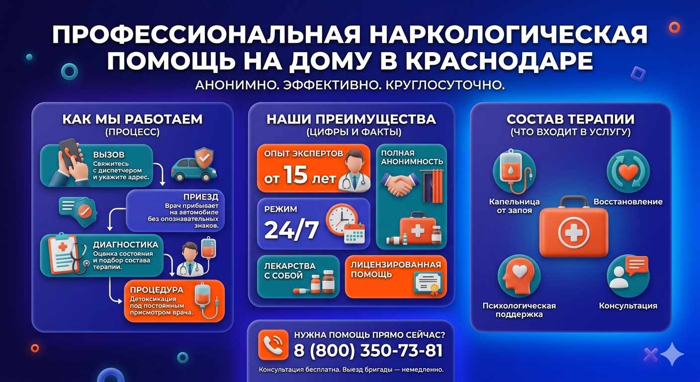 Инфографика о принципах лечения алкоголизма на дому в Бору: этапы вызова нарколога, преимущества анонимной детоксикации и состав медицинской помощи.